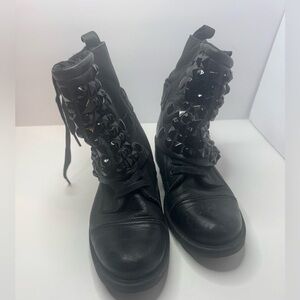 Aldo Black Leather Ankle Boots Size EU36/5.5-6